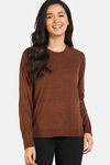Zivame Retro Peek Jumpers Flat Knit Loungewear Top - Brown — thumbnail 2